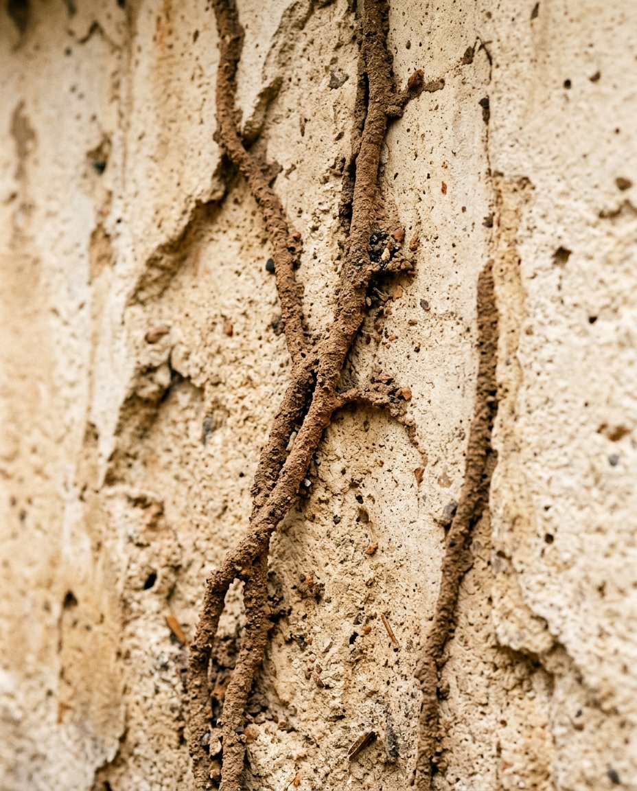 Mud Tubes — sign of termite infestation