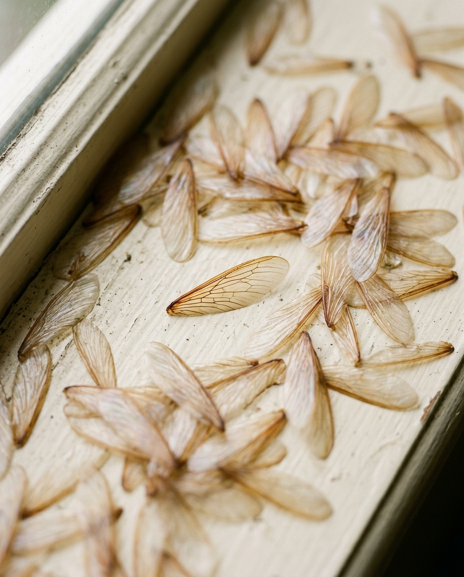 Discarded Wings — sign of termite infestation